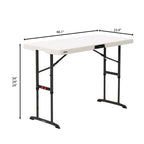 Defect 2 x Lifetime 4-Foot Commercial Adjustable Height Folding Table