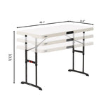 Defect 2 x Lifetime 4-Foot Commercial Adjustable Height Folding Table