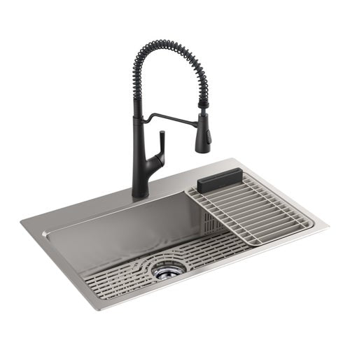 Kohler Pro-Function Kitchen Sink Kit - With Matte Black Faucet