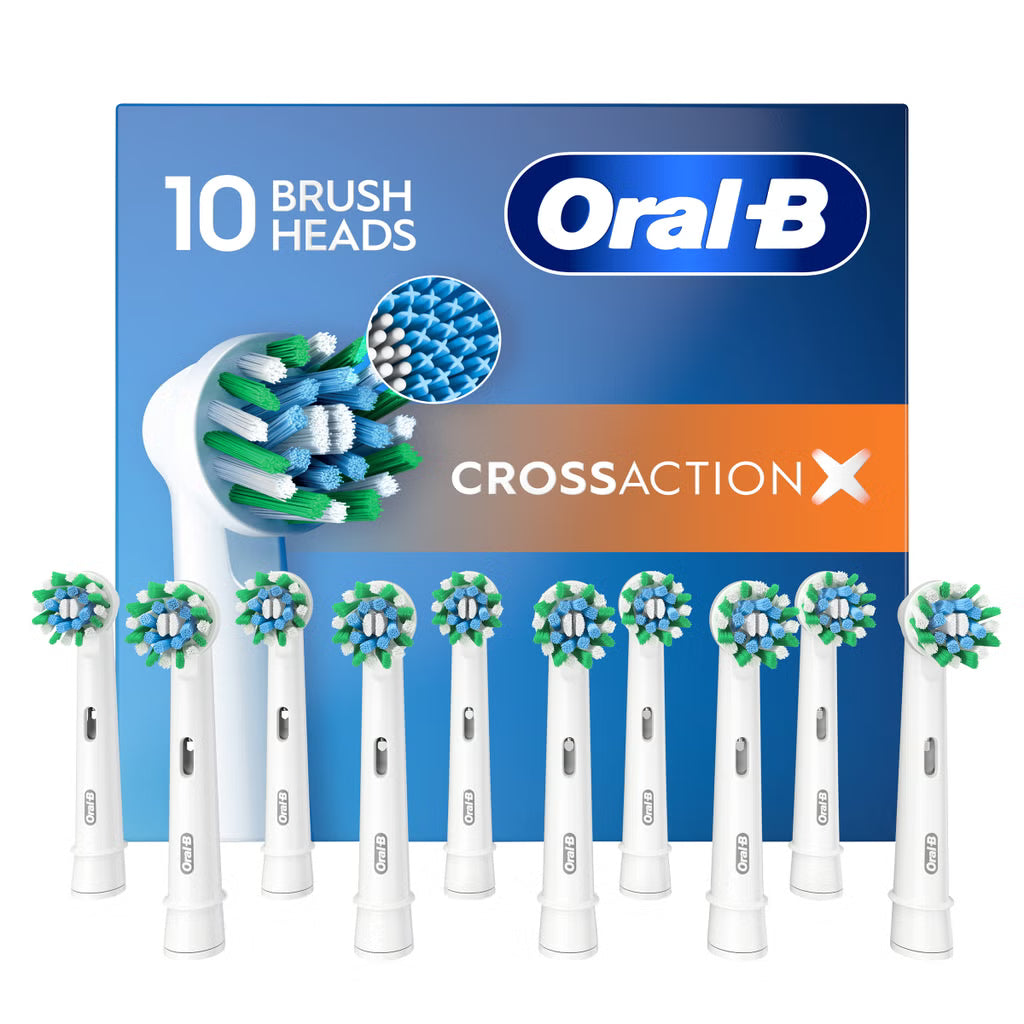 10 x Oral-B Cross Action Replacement Electric Toothbrush Heads