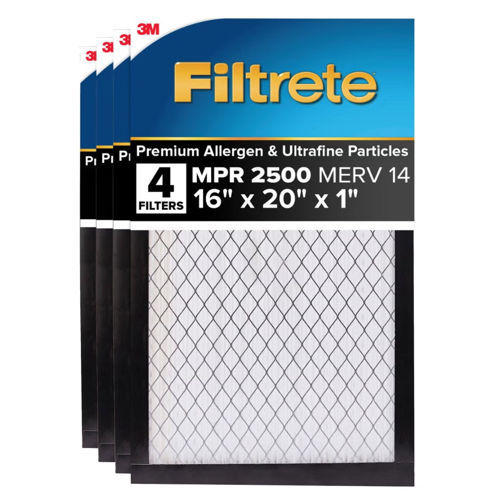 4 x 3M Filtrete 16x20x1 Air Filter