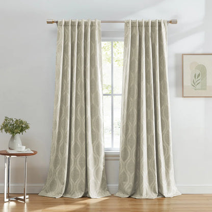 Silk Home Mitchell Blackout Curtains - Khaki