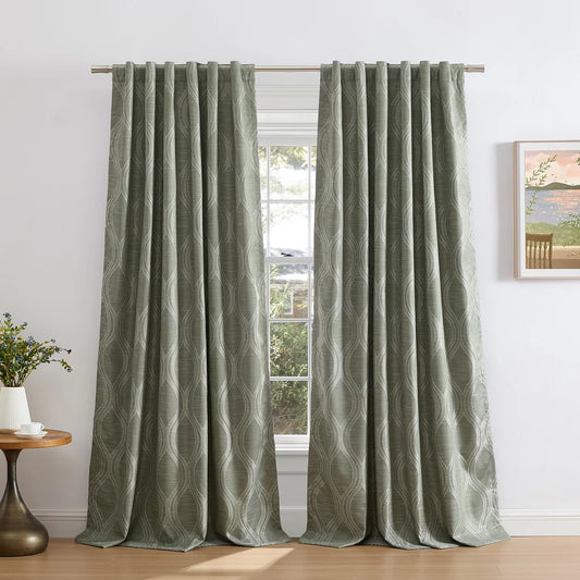 Silk Home Mitchell Blackout Curtains - Sage
