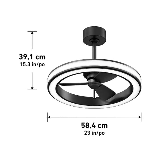 Artika Edwin 23’’ LED Chandelier Ceiling Fan - Ligh
