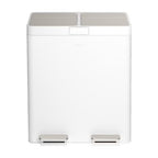 Kohler 82L Dual Bin Step Trash Can White