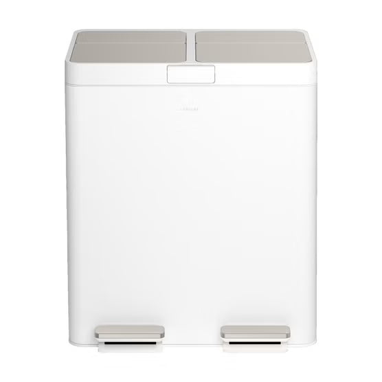 Kohler 82L Dual Bin Step Trash Can White