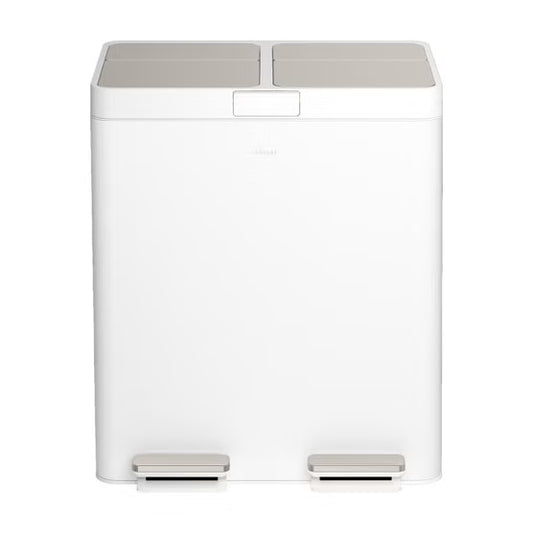 Kohler 82L Dual Bin Step Trash Can White