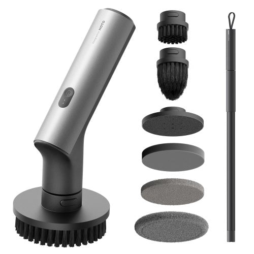 HOTO Cordless Spin Scrubber: 2.5 N·M torque six brush heads IPX7 rated - *Kitchen & Dining