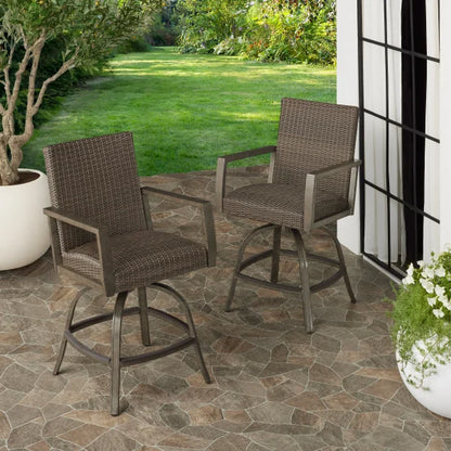 Agio Oakland 2-piece Outdoor Patio High Dining Swivel Chairs