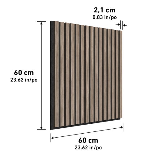 Artika Sonolok Wall Acoustic Panel Walnut Set 23.6" X 23.6" 4 Pack