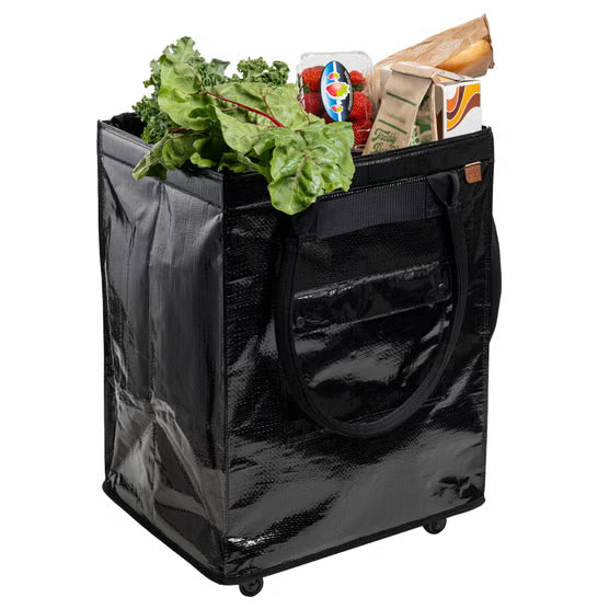 CleverMade Foldable Tote Bag on Wheels, 14Lx18Wx24H Soft Grip