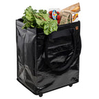 CleverMade Foldable Tote Bag on Wheels, 14Lx18Wx24H Soft Grip