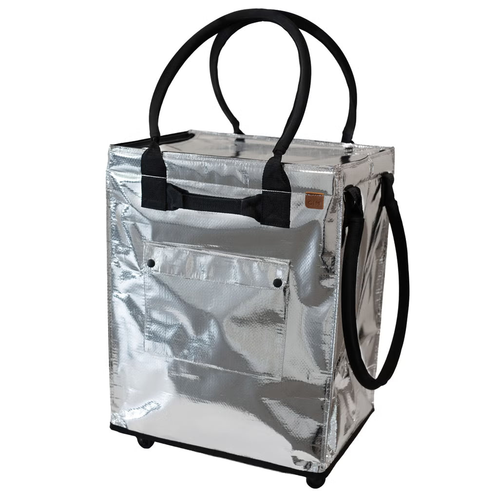 CleverMade Foldable Tote Bag on Wheels, 14Lx18Wx24H Soft Grip