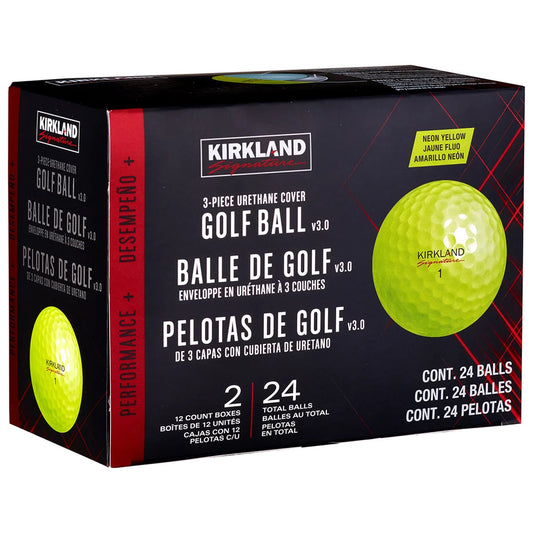 Kirkland Signature V3.0 Yellow Golf Ball, 2-dozen