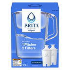 Brita Champlain Water Filter Pitcher, 10 Cup with 2 Filters