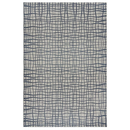 Damage Ravenna Indoor/Outdoor Rug, Lycia Navy 7 ft. 10 in. x 10 ft.