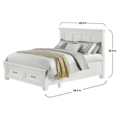 Broadmoore Rose Storage Bed Queen White