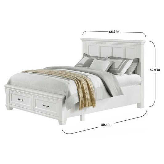 Broadmoore Rose Storage Bed Queen White