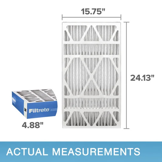 Filtrete Air Filter 5”, MPR 1900 MERV 13, Premium Allergen, Bacteria and Virus Filter, Electrostatic Air Cleaning Deep Pleat Filter