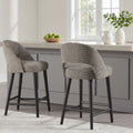 Scratch Aiden & Ivy Lilah Counter Stool in Dark Gray, Set of 2