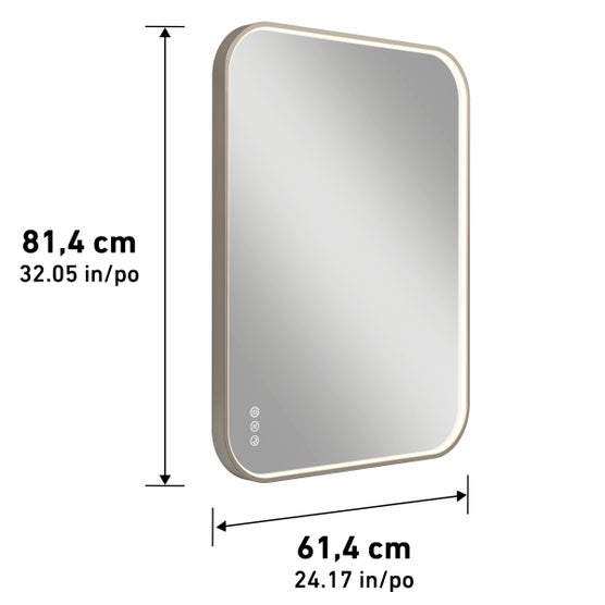 Artika Royce 32” x 24” LED Wall Mirror with Defogger