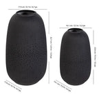 Evergreen LED Porcelain Lantern, Set of 2 Black
