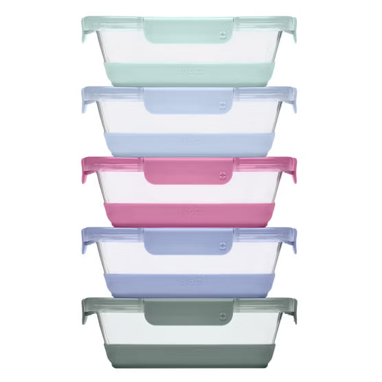 Ello 10-piece Glass Meal Prep Container Set.