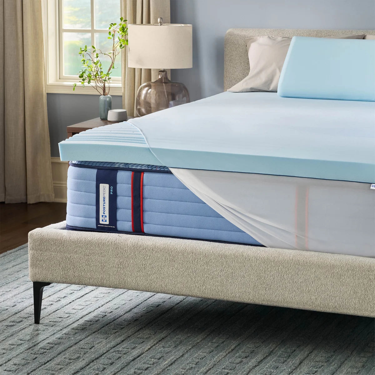 Sealy Posturepedic Zoned Memory Foam Mattress Topper King