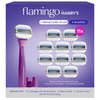 Flamingo by Harry's Moisture Plus Razor Set 11 Cartridges + 1 Handle