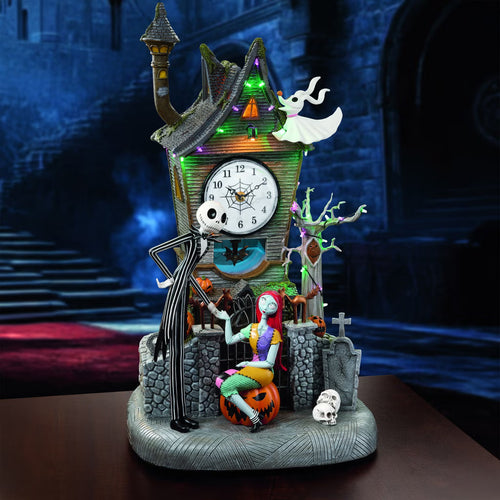 Damaged Disney Nightmare Before Christmas 22" Animated Clock Tower with LED and Music