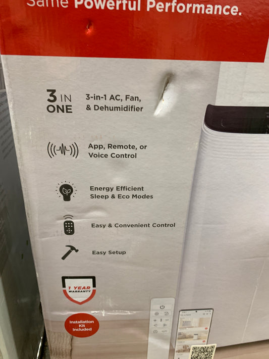 TCL - 450 Sq. Ft. 10,000 BTU 3-in-1 Smart Portable Air Conditioner - White