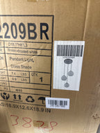 Living District LD2209BR Baxter 3 Light 18 Inch Brass Pendant Ceiling Light