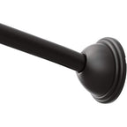 Moen CSR2160BL 54 to 72-Inch Adjustable Length Fixed Mount Single Curved Shower Rod Matte Black