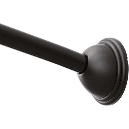 Moen CSR2160BL 54 to 72-Inch Adjustable Length Fixed Mount Single Curved Shower Rod Matte Black