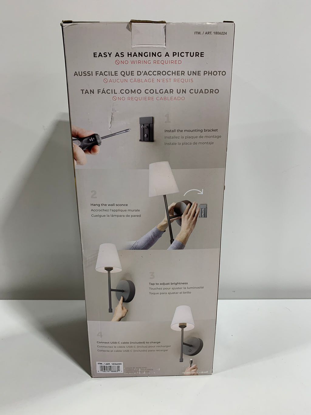 Globe Set of 2 Rechargeable LED Wall Sconces Dimmable - *Lighting & Electrical