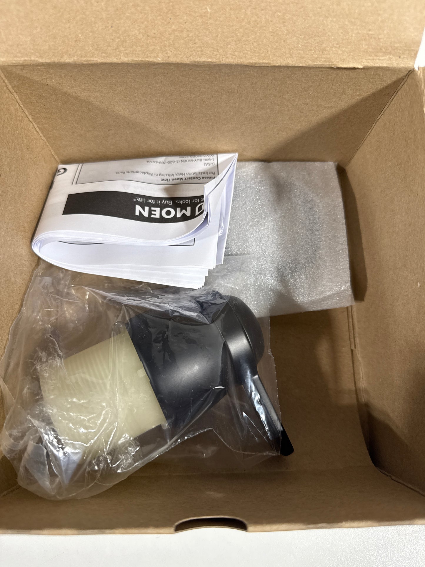 Moen 90 Degree Matte Black Volume Control Valve Trim Kit, Valve Required, TS3300BL