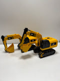 2 No Remotes Used CAT Massive Mover RC Steel Excavators