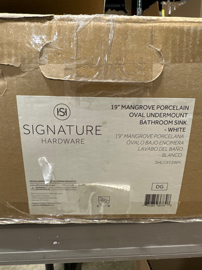 Signature Hardware 447972 Mangrove 21" Vitreous China Undermount Bathroom Sink