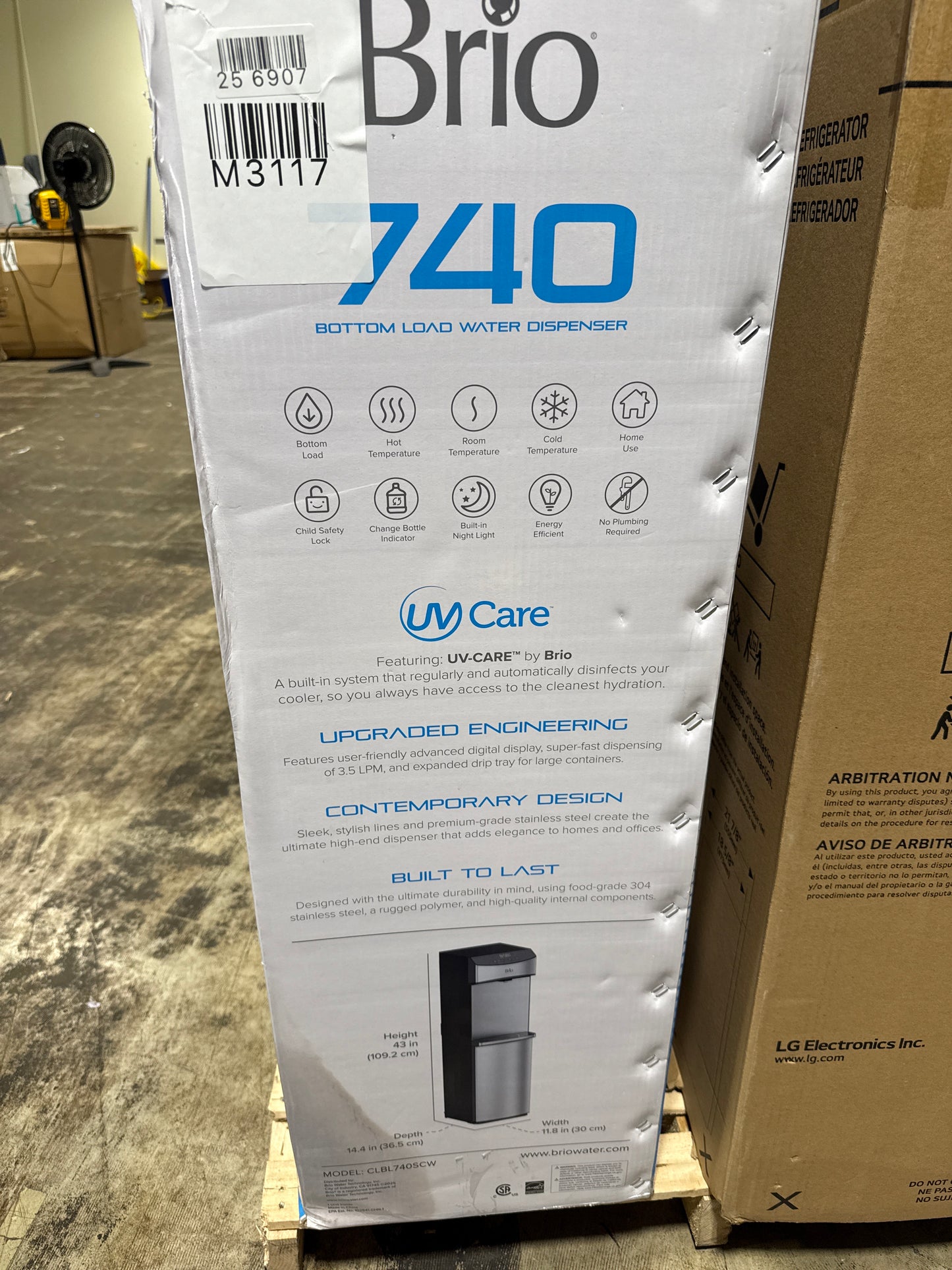 Brio 740 Series Self-Cleaning Bottom Load Water Cooler