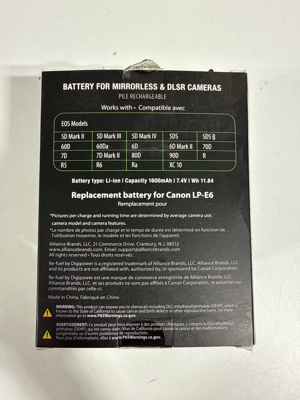 5 Digipower - Digital Camera Replacement Battery for Canon LP-E6 Battery Pack - *Cameras Camcorders & Drones