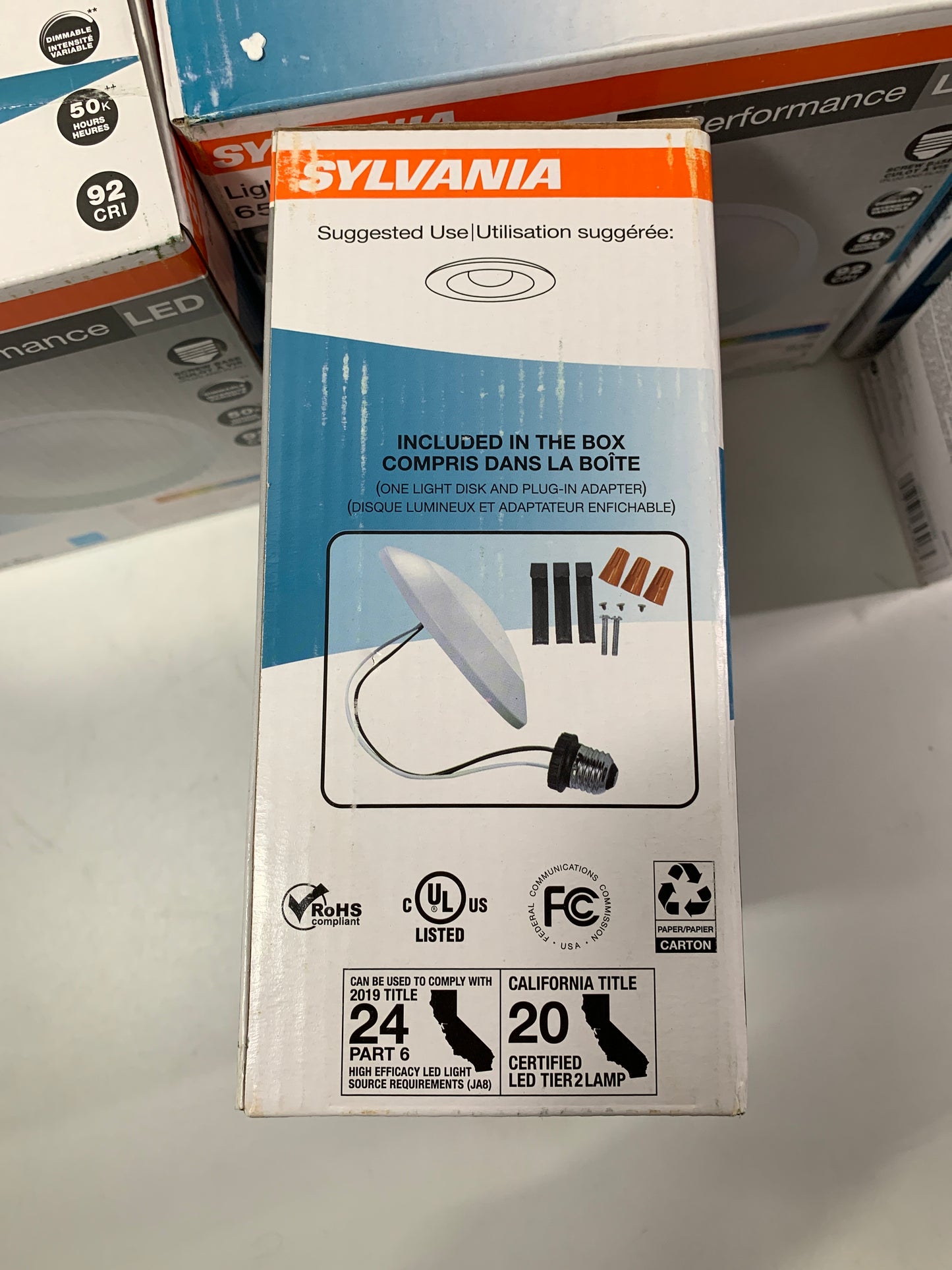 SYLVANIA 5”/6” LED Recessed Downlight with Trim, 9W=65W, Dimmable, 5 CCT Selectable (2700K, 3000K, 3500K, 4000K, 5000K), Wet Rated / UL / Energy Star -11 Pack (62237)