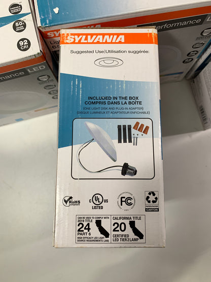 SYLVANIA 5”/6” LED Recessed Downlight with Trim, 9W=65W, Dimmable, 5 CCT Selectable (2700K, 3000K, 3500K, 4000K, 5000K), Wet Rated / UL / Energy Star -11 Pack (62237)