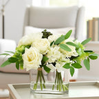 Faux 10” Mixed Rose & Hydrangea Arrangement