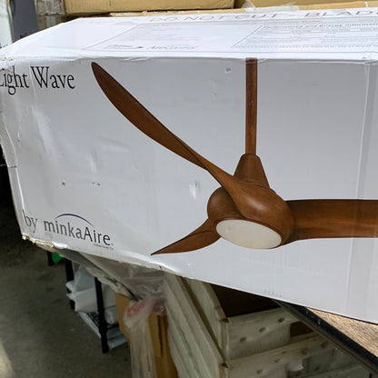 MinkaAire Light Wave 52" 3 Blade Indoor LED Ceiling Fan with Remote Included