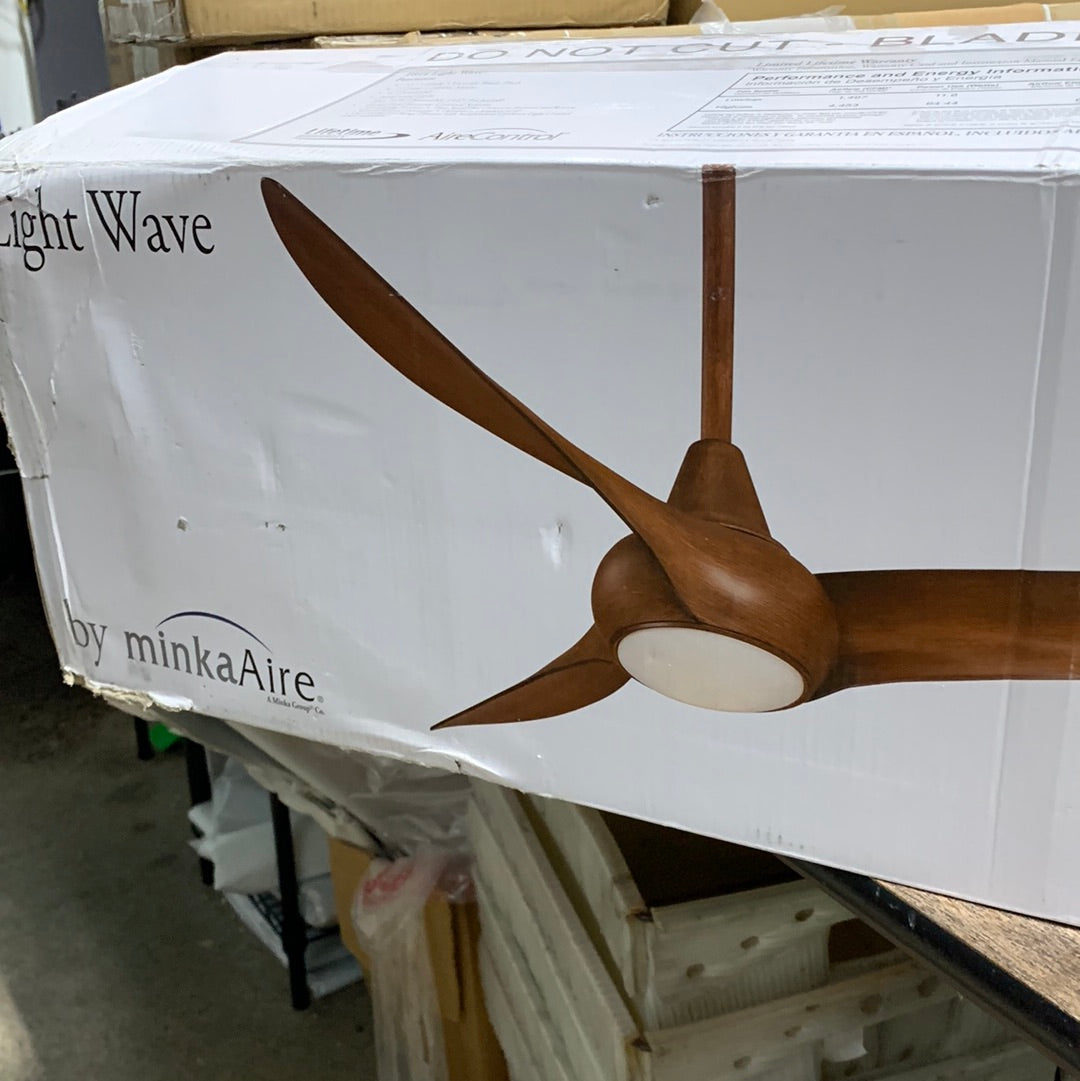 See Desc MinkaAire Light Wave 52" 3 Blade Indoor LED Ceiling Fan