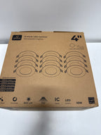 12-Pk 4 in. Contractor Series Adjustable CCT Dimmable Integrated LED Canless Recessed Light for Kitchen Bath Living Room