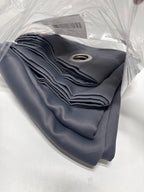 Sateen Patio Charcoal Solid Woven Room Darkening Grommet Top Curtain, 100 in. W X 84 in. L