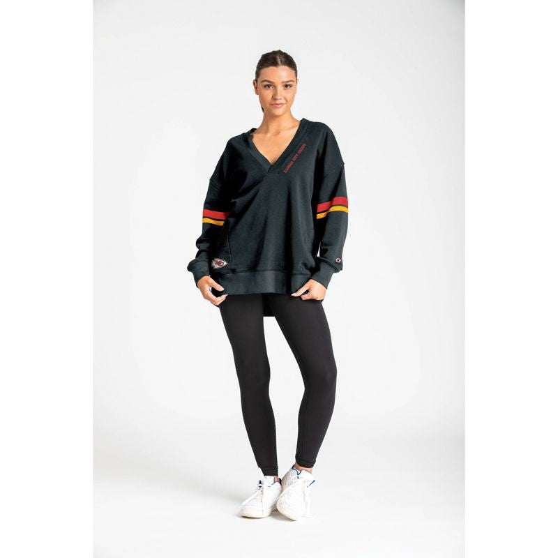 NFL Kansas City Chiefs Women's Dark Champion V-Neck Tunic