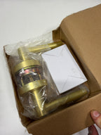 Miseno MLK4012X Elkton Round Rod Passage Door Lever Set Satin Brass