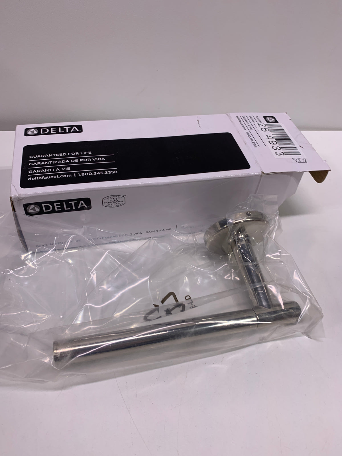 Delta 75950 Trinsic Single Bar Tissue Holder Brilliance Polished Nickel Bathroom Hardware